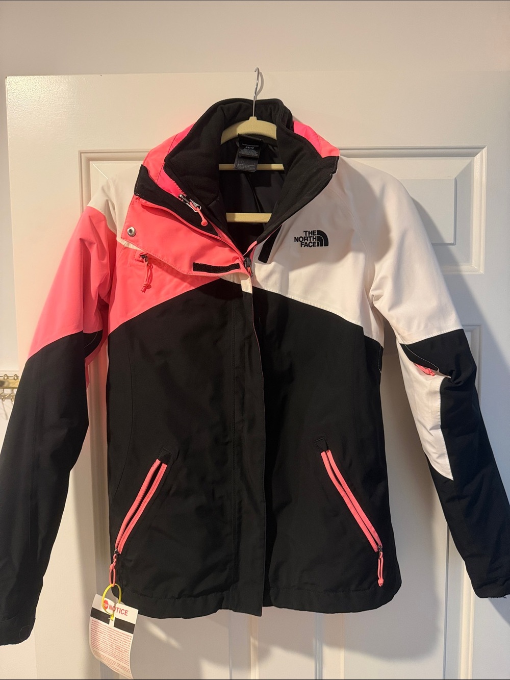 The North Face Women's Black, White & Pink Ski Jacket